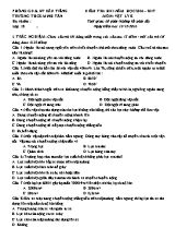Đề kiểm tra học kì I môn Vật lí lớp 8 - Năm học 2016-2017 - Trường THCS Minh Tân